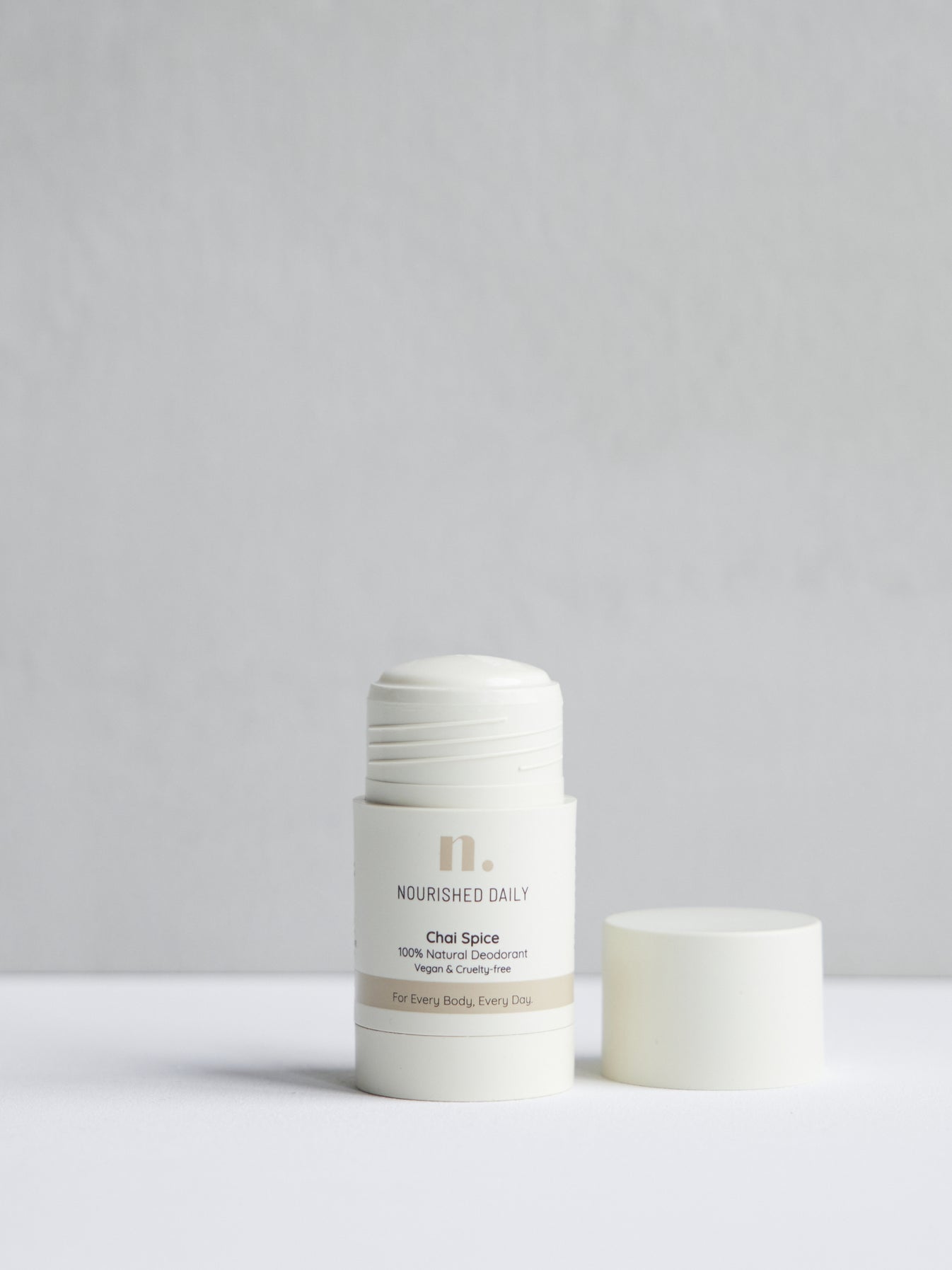 Natural deodorant, nourished daily natural deodorant, natural deodorant chai spice, natural deodorant early spring, aluminium free deodorant, vegan deodorant.