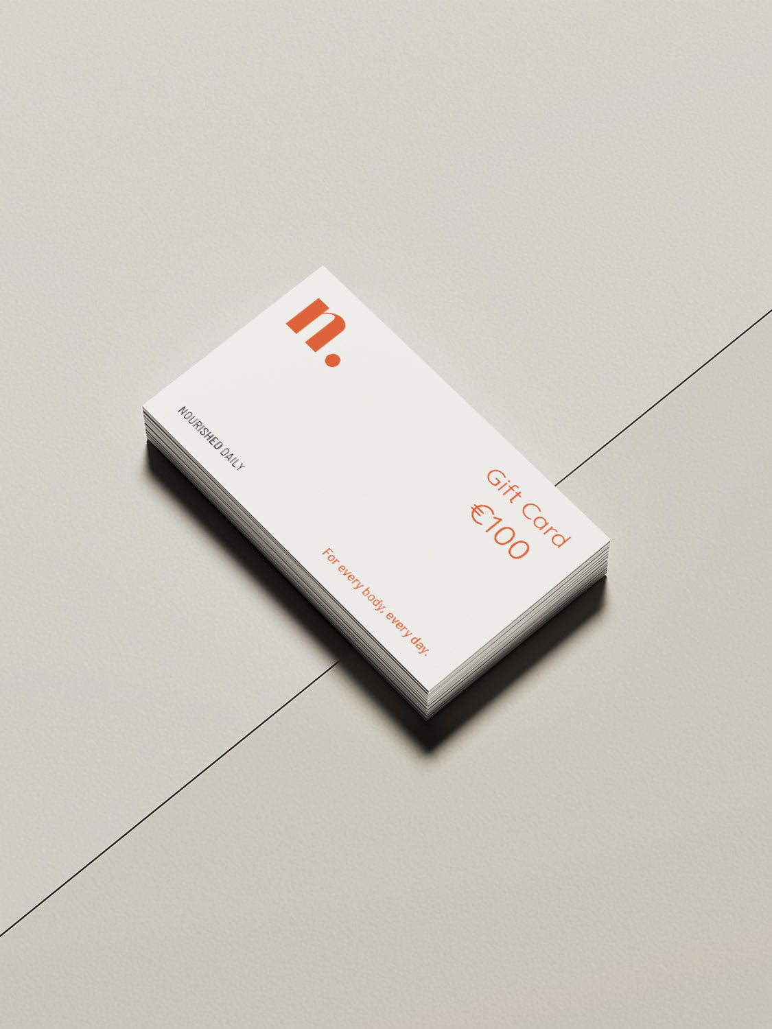 Nourished Daily Gift Card, Gift Card, Green Gift Card, Clean Gidt, Sustainable Gift, Duurzaam cadeau, Cadeau.