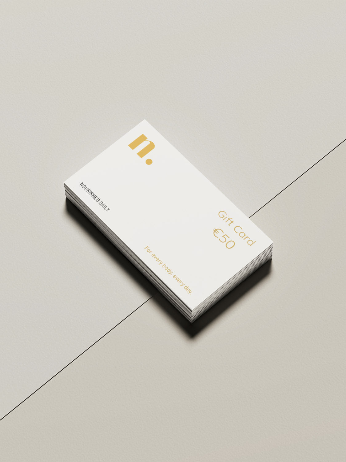 Nourished Daily Gift Card, Gift Card, Green Gift Card, Clean Gidt, Sustainable Gift, Duurzaam cadeau, Cadeau.