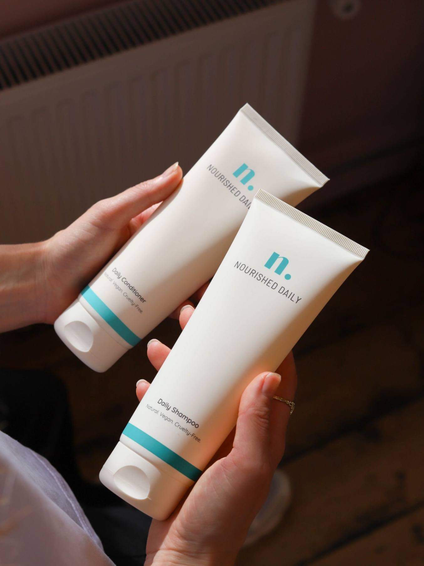 Daily hair duo, natural shampoo, natural conditioner, Nourished Daily